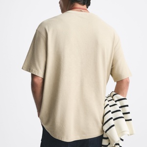 เสื้อยืดผ้าฝ้ายวินเทจขนาดใหญ่สำหรับผู้ชายเสื้อซักแบบกรดไซส์ใหญ่พิเศษออกแบบได้ตามต้องการ - Product Image 4