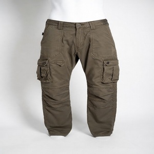 Pantalon cargo en sergé de coton respirant et anti-plis pour homme, style urbain, multi-poches, service OEM - Product Image 3