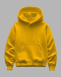 Oversized 400-500 Gsm Basics Cotton Blended Plain Fleece Hoodie para hombres Venta al por mayor Streetwear Pullover Hoodies - Product Image 2