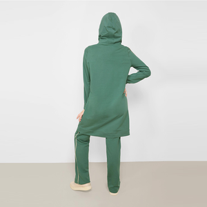 High Quality Custom Printed Islamic Women's Tracksuit Set 100% Cotton <b>Sportswear</b> with Elastic Waist Crewneck Design - Product Image 4