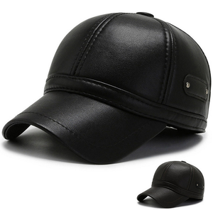 Casquette unisexe formelle à 6 panneaux en toile, respirante et imperméable, à visière plate, non structurée, avec sangle en cuir et logo. - Product Image 3