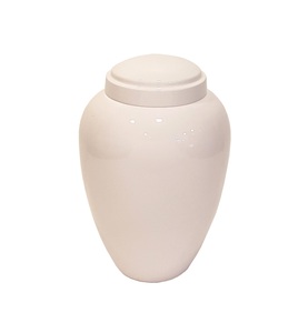 Urne adulte de cendres humaines de fer avec l'urne adulte de souvenir finie d'étain noir de bande de laiton pour des cendres humaines - Product Image 5