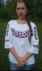 Qualité supérieure 100% coton Designer femmes ukrainien brodé manches longues cheville longueur longue ceinturée Ukraine Midi Maxi robe - Product Image 4