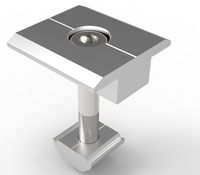 Kit de fixation intermédiaire pour panneaux solaires en aluminium en gros, incluant 30mm/35mm/40mm/45mm pour solutions de montage solaire