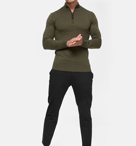 OEM Custom Manufacturing Active Fit Sweatshirt léger pour hommes-Parfait pour la salle de sport et les vêtements décontractés - Product Image 1