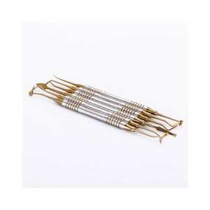 Instrumentos dentales de alta precisión Espátulas de relleno de resina compuesta de 6 piezas con cabezales chapados en titanio - Product Image 6