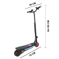 Trottinette électrique rechargeable pour enfants, design pliable, guidon réglable, lumière LED, trottinette électrique d'extérieur pour enfants