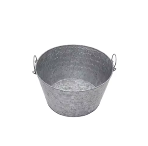 Galvanized Home Garden Planters for Flowering Planting <b>Small</b> <b>Plants</b> <b>Pots</b> With Unique Texture Hot Selling - Product Image 3