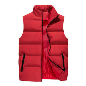 Whole Sale ODM Custom Lightweight Quilted Canvas Stand Collar Windproof <b>Jacket</b> Men Warm Winter Puffer Vest - Product Image 5