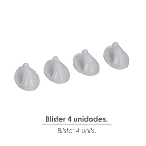Oryx Gancio Piccolo Bianco (Confezione Blister da 4) Adesivo - Product Image 3