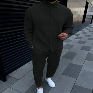 Chándal para hombres jogging running gym wear invierno cremallera completa sudaderas con capucha traje hombres conjuntos ropa - Product Image 3