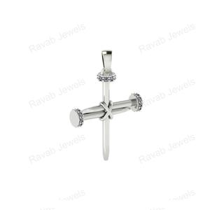 2025 Trendy Custom Cross Charm 925 <b>Sterling</b> <b>Silver</b> Gold Plated Charm Pendant 27x20mm Classic Popular Birthday Jewelry Findings - Product Image 5