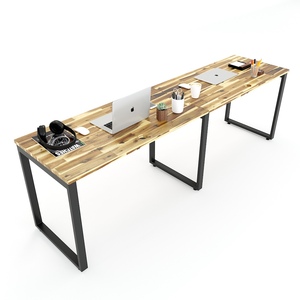 Escritorio Contemporáneo de Madera de Acacia para 2 Personas, 240x60cm, Muebles para el Hogar/Oficina HBWD037 - Product Image 1