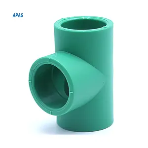 APAS FACTORY DIRECT DIN8077/8078 TODOS los tipos de tubería de plástico PPR accesorio de tubería en T recta para el suministro de agua de plomería del hogar