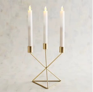 Portavelas con encanto artístico para sala de estar moderna, iluminación nocturna acogedora y elegante, acento decorativo único - Product Image 5