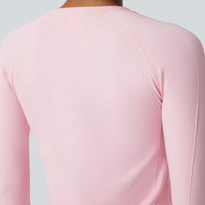 Custom Logo <b>Women</b> Crew Neck Stretch Breathable Eco-Friendly Gym Fitness Top <b>Long</b> Sleeves Lightweight Yoga T-<b>shirt</b> - Product Image 5