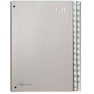 Organizador de Escritorio Plateado PAGNA con 32 Compartimentos de Cartón/Papel Laminado para Bandejas de Archivo DIN A4 1-31 - Product Image 1