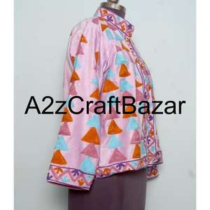 Veste en velours Suzani artisanale, best-seller, veste d'hiver, manteau pour femmes, veste en tissu de velours Suzani, veste de soirée en velours - Product Image 4