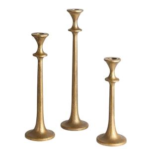 Juego de 3 Portavelas de Metal Texturizado Blanco de la Mejor Calidad, Acabado para Velas Cónicas, Decoración del Hogar al por Mayor, Precio Más Bajo - Product Image 3