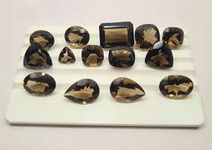 Quartz fumé de forme mélangée pierre précieuse à facettes Quartz fumé naturel pierre de coupe Quartz fumé de qualité supérieure pierre en vrac pour la fabrication de bijoux - Product Image 3