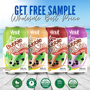 El más vendido VINUT Bubble Milk Tea 330ml Can Matcha Trending-OEM ODM Personalizable Low MOQ Non GMO HALAL ISO Muestra gratis - Product Image 4