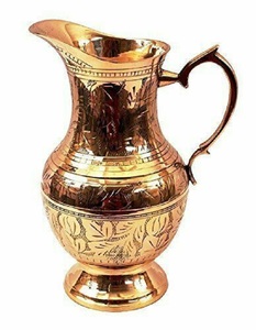 Pichet en cuivre de qualité accrocheur Drinkware Métal écologique premium Vente en gros Pichet en cuivre avec couvercle Conception OEM - Product Image 6