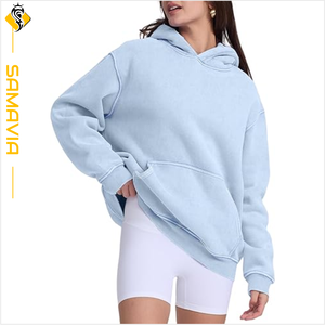 เสื้อฮู้ดผ้าฟลีซปักลายแบบสวมหัวของผู้ชายเสื้อสเวตเชิ้ตซักแบบกรดระบายอากาศได้ป้องกันการเกิดคราบแห้งเร็ว - Product Image 3