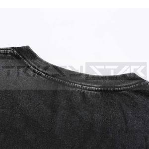 Personnalisé 100% Coton Ringer T-shirts Tricoté Top Tee pour Hommes Femmes Unisexe Hip Hop Streetwear Surdimensionné Lavé Style pour l'été - Product Image 3