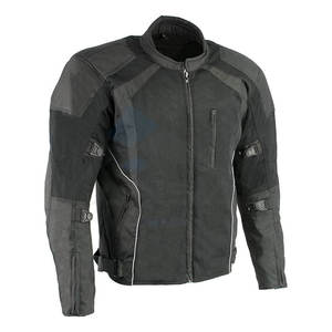 Veste de moto en maille de protection noire pour hommes avec armure pour une utilisation estivale et hivernale Vêtements de moto pour hommes Noir - Product Image 1