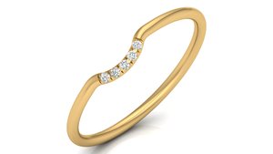 Anillo de eternidad de oro amarillo de 14k con diamantes cultivados en laboratorio, de moda, con diamantes internamente impecables, anillo de compromiso y boda para ella. - Product Image 3