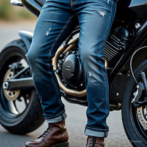 Pantalons de moto pour hommes HIGH STREET personnalisés OEM Équipement de protection pour la conduite de motos Jeans cargo pour motards Vêtements de course automobile - Product Image 3