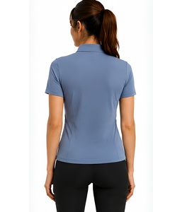 Camiseta de Polo Ecuestre de Manga Corta para Mujer, Personalizada OEM, Colores Personalizados, Corte Ajustado, Secado Rápido, Transpirable, Capa Base para Montar a Caballo - Product Image 5