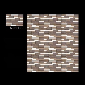 Azulejos de pared 3D de elevación de edificio exterior brillante de cerámica digital OEM 10x15-Diseño de calidad superior de 250x375mm - Product Image 6