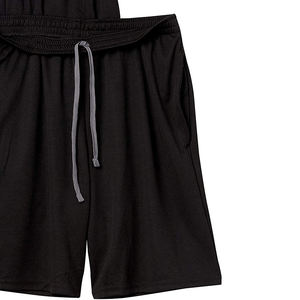 Pantalones Cortos Deportivos de Verano para Hombre con Logotipo Personalizado, Secado Rápido, Cintura Elástica, Color Negro Sólido, Ropa Deportiva Informal para Fitness, Ecológicos - Product Image 5