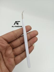 Blanc mat 45 degrés japonais acier inoxydable Dumont poignée volume de cils pince à épiler longue pince à cils maigre conception pointue - Product Image 3