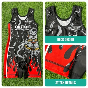 Nueva tendencia sublimación camiseta de lucha libre Venta caliente hombres y niñas camiseta de lucha ropa de cuerpo nuevo 2024 ROPA DE LUCHA - Product Image 3