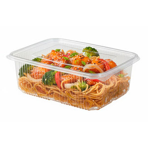 Conteneur alimentaire à couvercle articulé en RPET de 1750 cc, 2 paquets x 100 pièces, B2B - Product Image 1