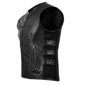 Top Design <b>Men's</b> <b>Leather</b> Vest & <b>Waistcoat</b> Custom High Quality Warm with Pocket Decoration Wholesale Price - Product Image 2