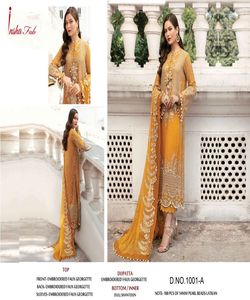 ชุดเดรสออกแบบสำหรับสุภาพสตรี3ชิ้นแบบเย็บสไตล์อินเดียชุดแต่งกายสำหรับผู้หญิง - Product Image 4