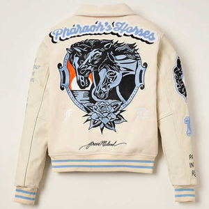 Patchs de broderie personnalisés en cuir Varsity Letterman Jacket pour hommes 2024 Nouveau design Veste entièrement personnalisée - Product Image 2