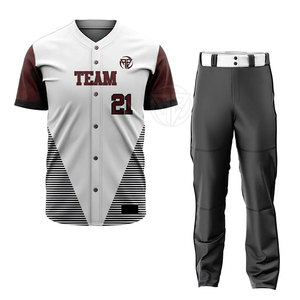 Tenues de baseball sur mesure, respirantes, grandes tailles, design unique, fabrication en usine, logo personnalisé imprimé, légères - Product Image 1
