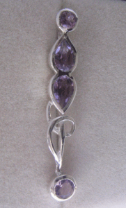 Handmade Natural Amethyst Pendant for Women 925 Sterling Silver Bezel Setting Platinum Rose <b>Gold</b> <b>Number</b> Cartoon Shah Gems - Product Image 1