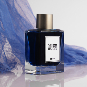 Vente en gros de flacon de parfum en verre vide de 100ml à fond carré et épais de 30ml 50ml pour homme avec <span class=keywords><strong>bouchon</strong></span> en métal bronze brossé - Product Image 1