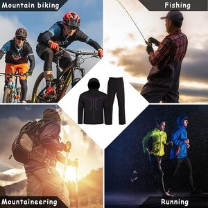 Chaqueta de Golf Impermeable con Capucha, Ligera, Ecológica y Reversible para Unisex, Ropa y Pantalones Impermeables para Todos los Deportes - Product Image 6