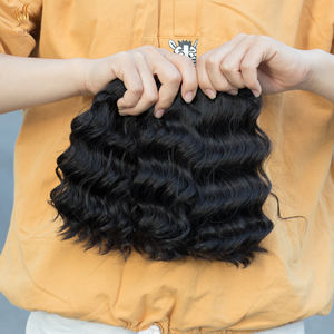 Paquete de cabello Remy ondulado del océano vietnamita de un solo donante Cabello crudo dibujado Doble - Product Image 5