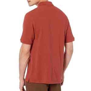 Polos polo t-shirt Logo brodé personnalisé Tissu tricoté respirant Chemise unie à manches courtes grande taille - Product Image 2