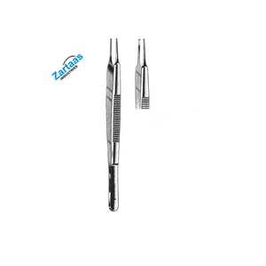 Chất lượng cao thép không gỉ Stevens Iris kẹp thẳng 1x2 răng 10.5cm dụng cụ phẫu thuật nhà sản xuất và xuất khẩu - Product Image 5