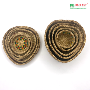 High Quality Supermarket Fruit <b>Vegetable</b> Rattan Basket Handmade Bamboo Storage Basket for Bread Made in Vietnam - Product Image 2