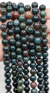 Perline di pietra autentica in puro cristallo di alta qualità 8mm <span class=keywords><strong>Bloodstone</strong></span> A 8mm perline rotonde - Product Image 6