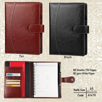 Carnet en cuir PU personnalisable avec logo, durable, style rustique chic et simple, carnet de croquis/agenda, porte-stylo pour passionnés de mode